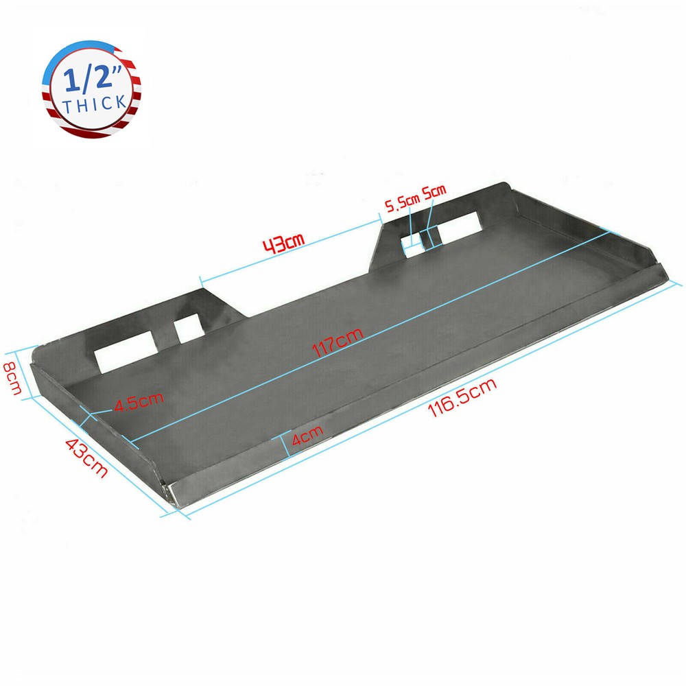 Conversion Adapter Latch Box & 1/2" Mount Plate for Skid Steer Quick Tach Attach