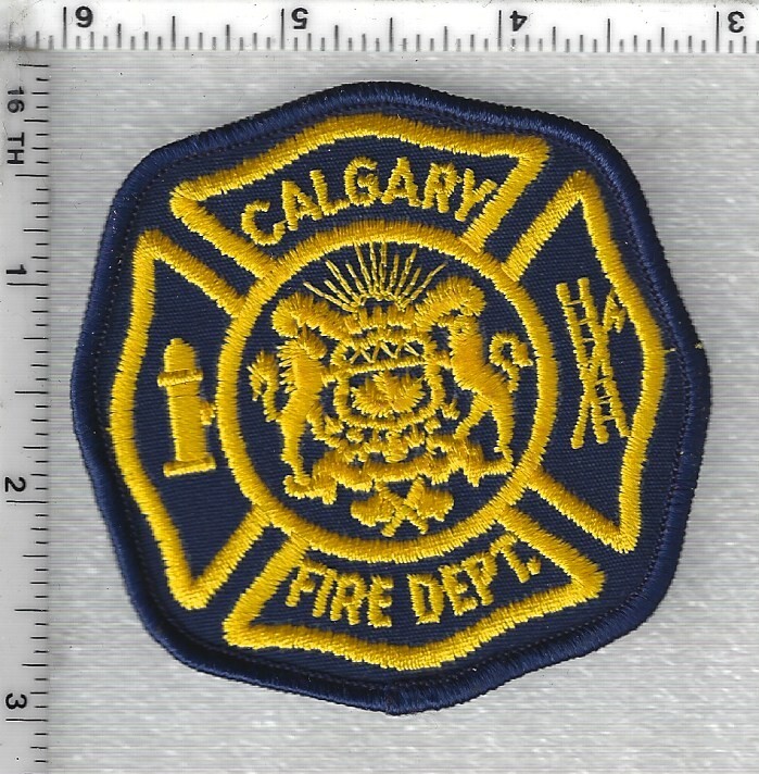 Calgary Fire Department  (Alberta, Canada)  Blue/Yellow  Shoulder Patch