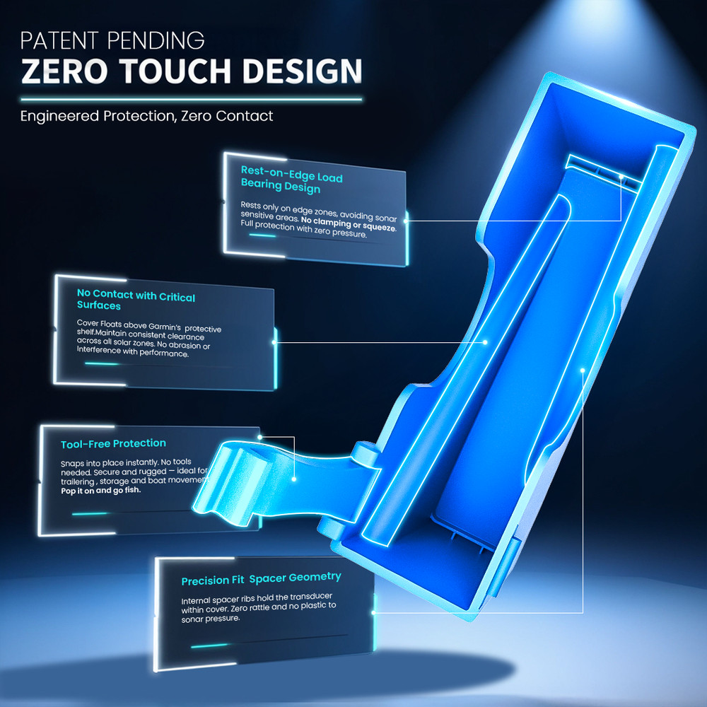 Lowrance Active Target Transducer Cover by Sonar Shield (Blue)