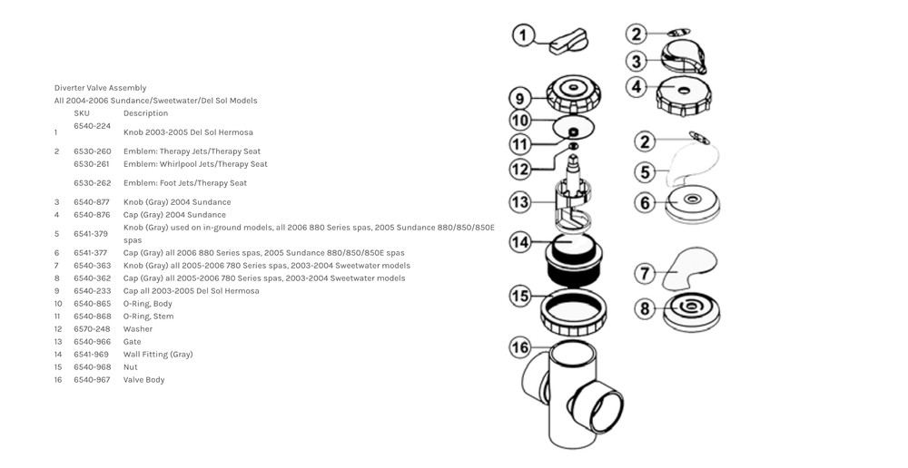 Sundance Spas OEM Diverter Cap