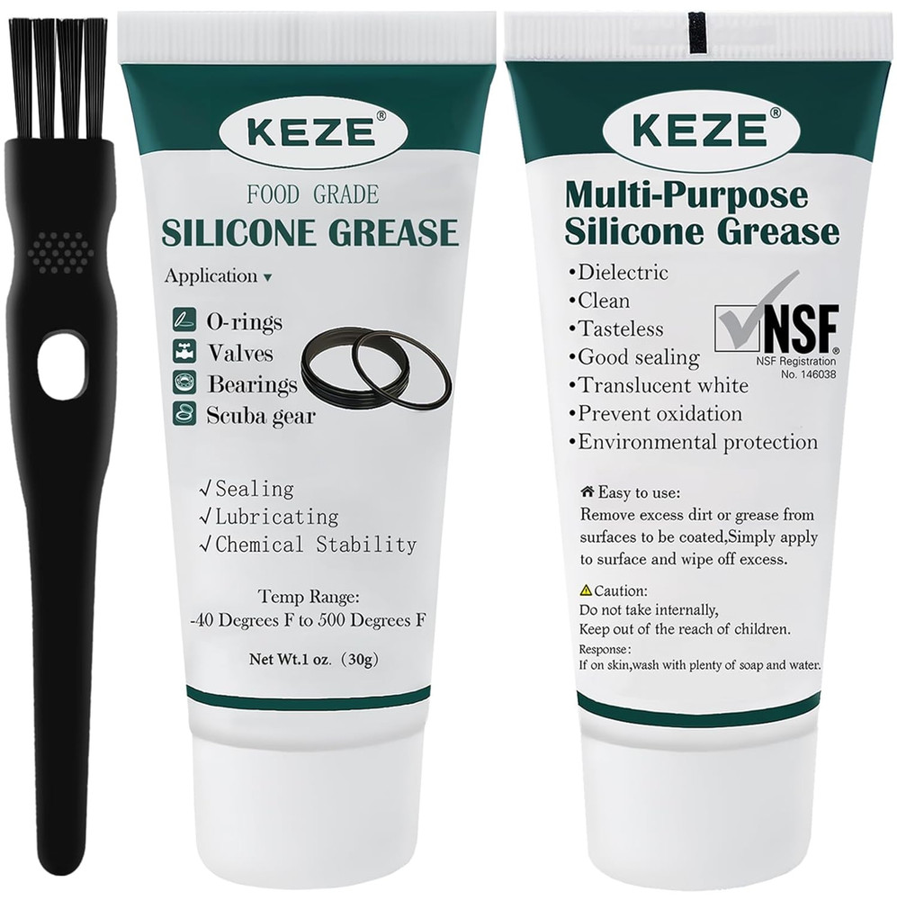 KEZE Food Grade Silicone Grease Pool Lube Tube O Rings Lubricant for Plumber Fau