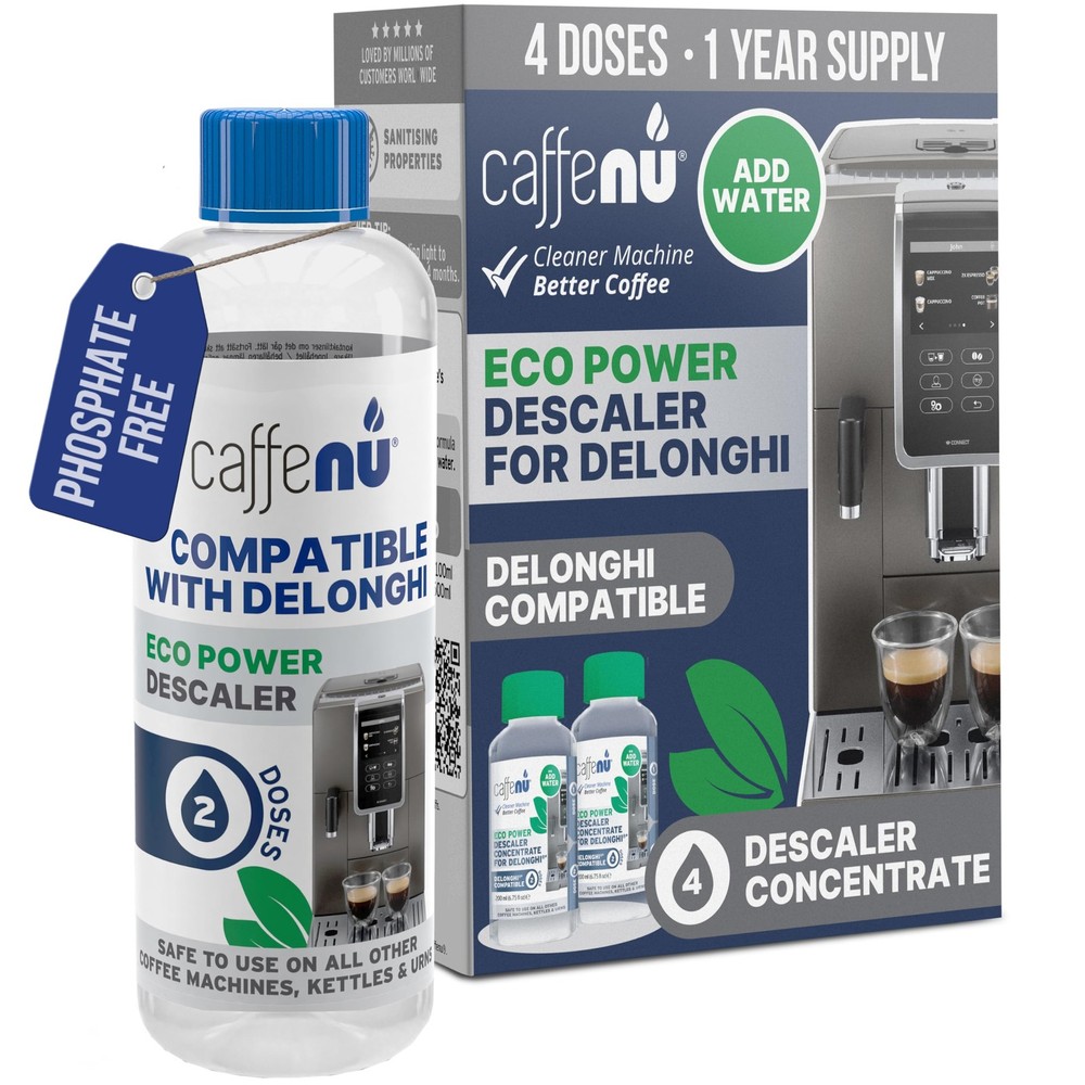 Delonghi Descaling Solution - 2 Bottles for Coffee Machines - 4 Uses