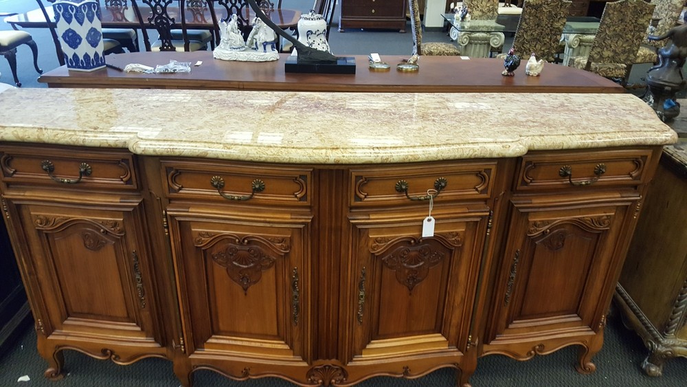 Marble Top French Sideboard
