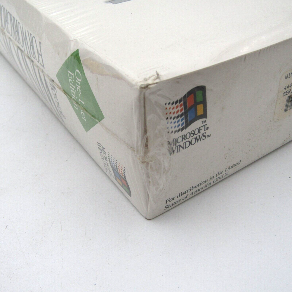 Microsoft Windows For Workgroups Enhancements For Windows 3.1 One User Sealed