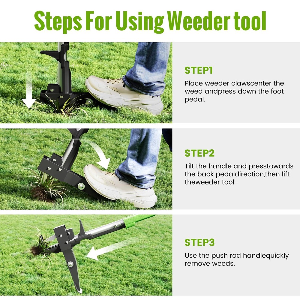 Weed Puller Tool - Dandelion Weed Puller Tool Stand Up Heavy Duty,Made with 4...