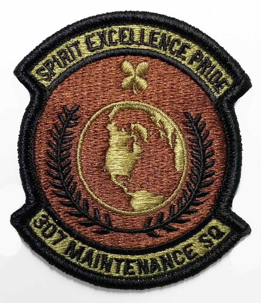 Air Force 307th Maintenance Squadron Subdued Hook Back Patch
