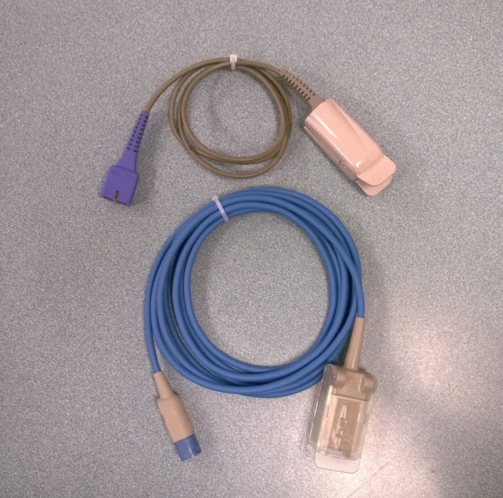 Philips M1943AL SpO2 Cable & Nellcor DS-100A finger sensor, used/tested/working