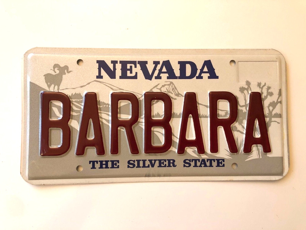 Nevada License Plate BARBARA BARB