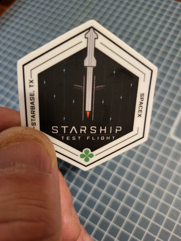 SPACEX STARSHIP PROGRAM MISSION PATCH STICKER TEST FLIGHT LAUNCH- USA TEXAS