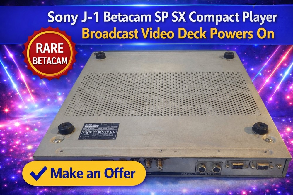 Sony J-1 Betacam SP SX Compact Player Broadcast Video Deck Powers On