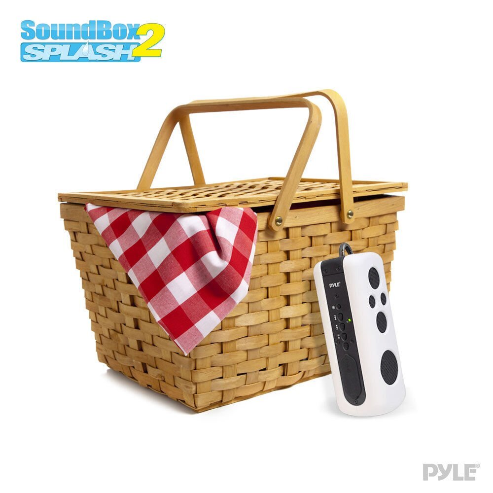 Pyle SoundBox Splash 2 Bluetooth Rugged Speaker W/AUX Input +Flashlight