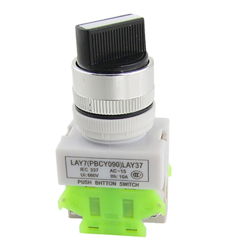 On/OFF/ON Rotary 3 Position Selector Ignition Switch 10A 660V AC