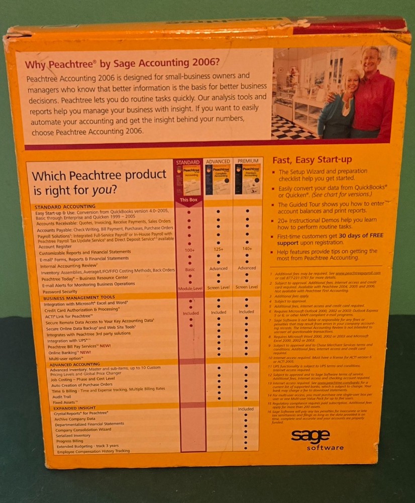 Peachtree by Sage Accounting 2006 * NEW* CD Software