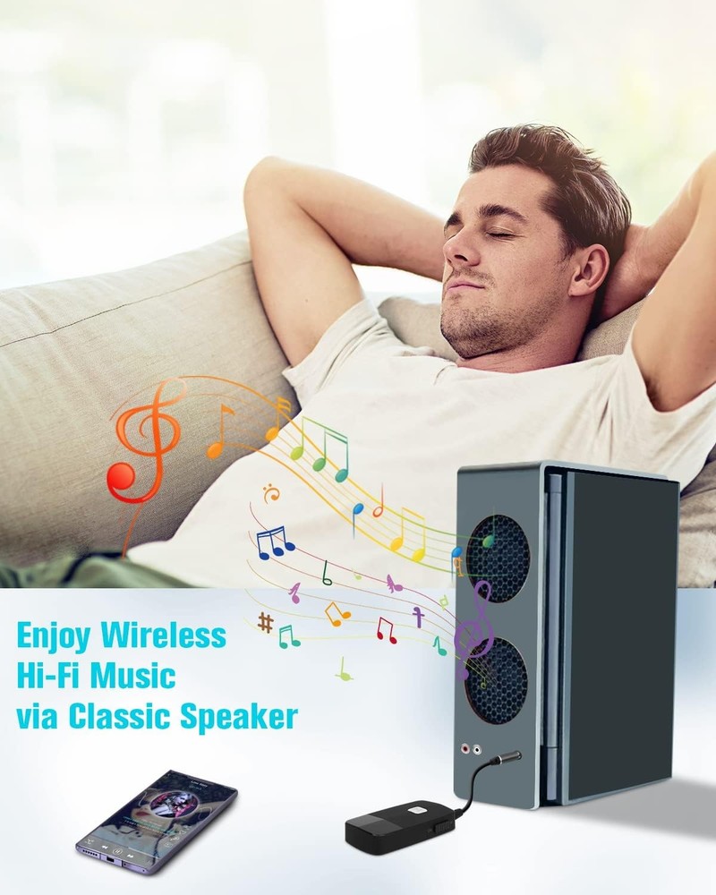 Golvery Upgraded Bluetooth 5.4 Receiver for Speaker, Wireless Audio Adapter...