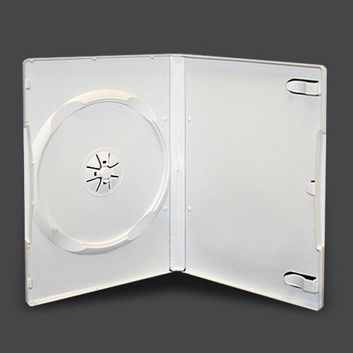 One New, White, Premium Single DVD/CD/VG/PC Media Keep Case, 14mm (1/2")