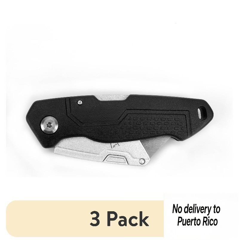(3 pack) Folding Lock-back Utility Knife, 9 in