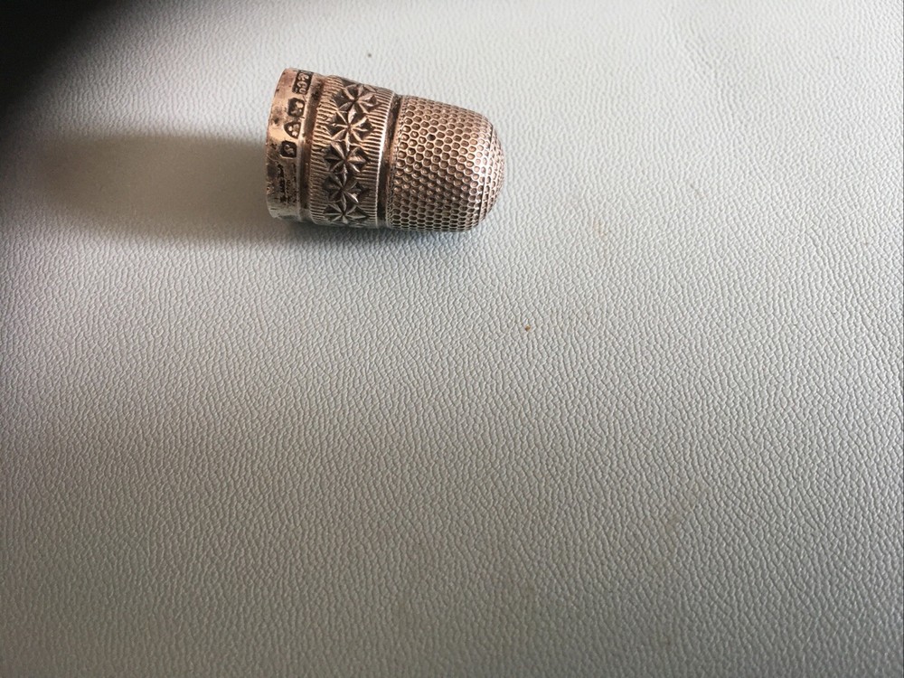 Antique Silver Thimble Dated Chester 1909