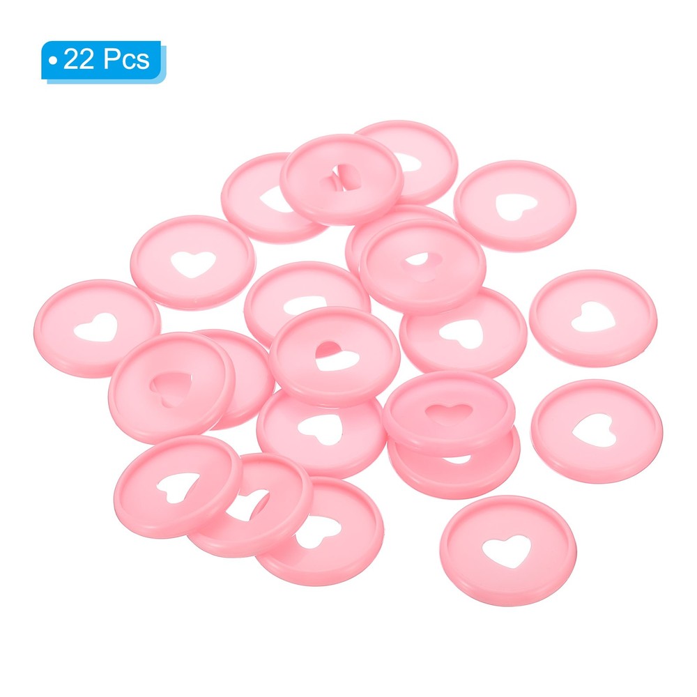 28mm Book Binding Discs 22pcs Discbound Expansion Discs Heart, Pink