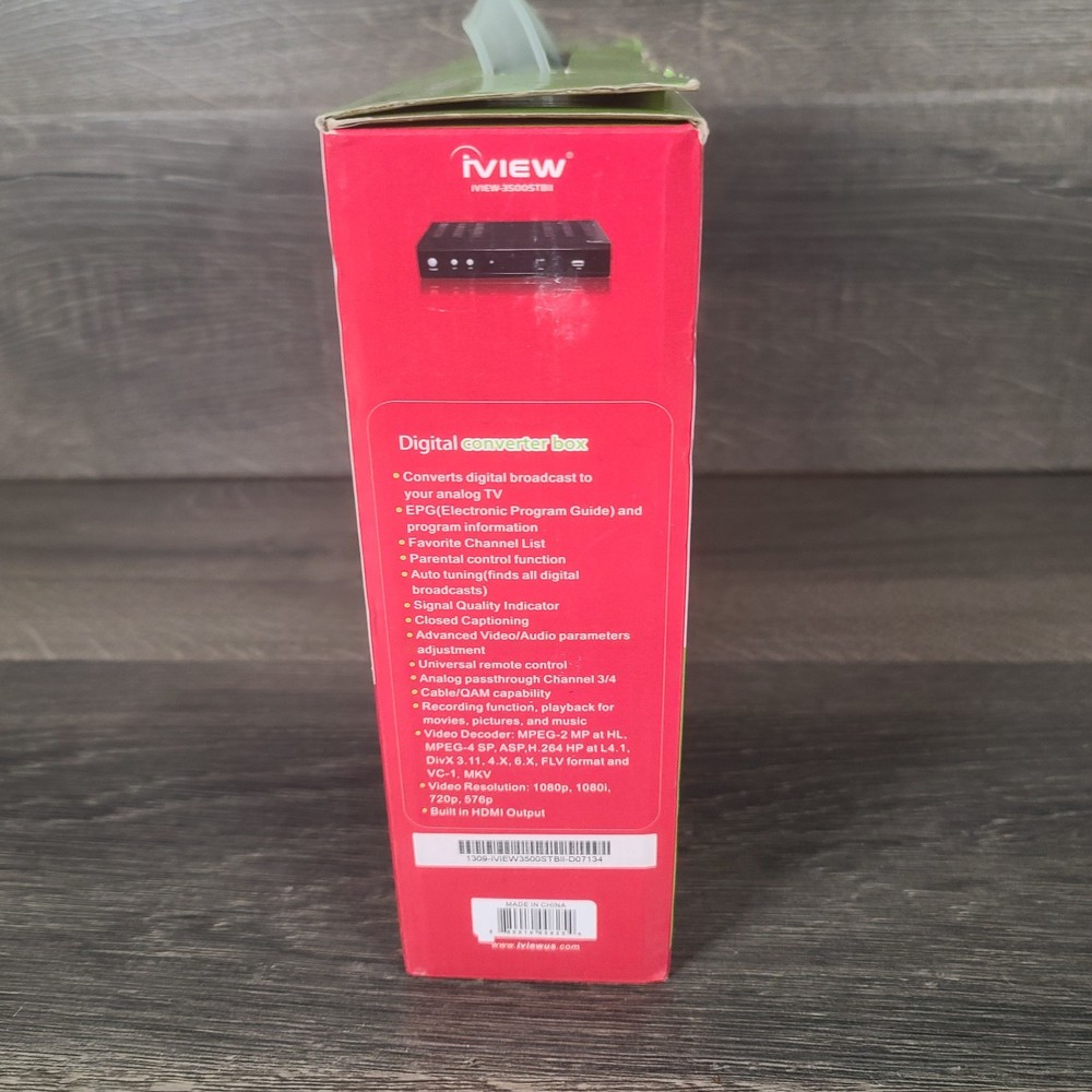 iView Digital Converter Box 3500STBII Missing Universal Remote Not Tested