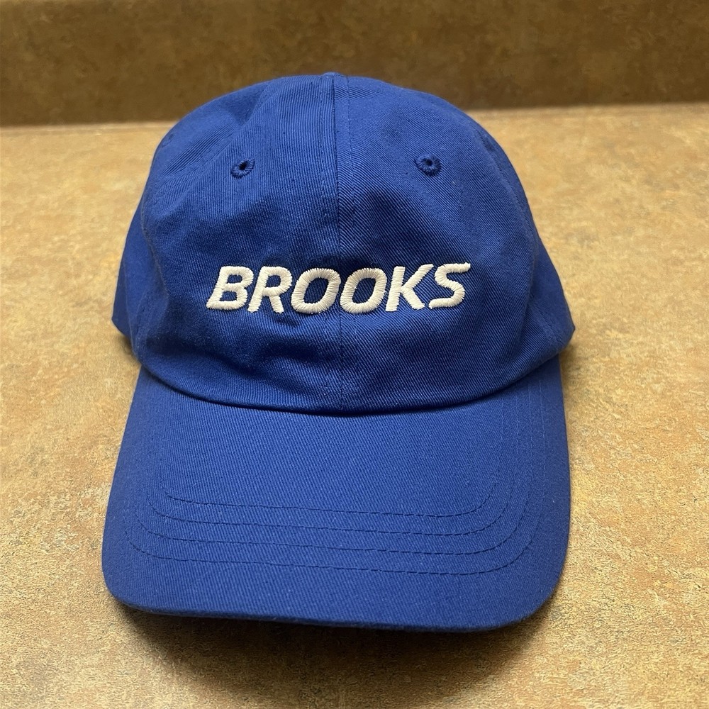 Brooks Running Hat "Lets Run There" One Size Blue Adjustable Strapback Hat