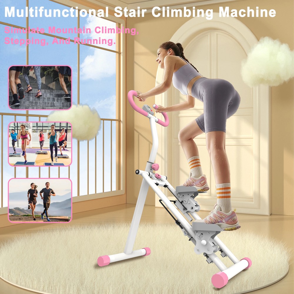 330lbs Stair Stepper Climber Machine with Handlebar -Vertical Climber Workout