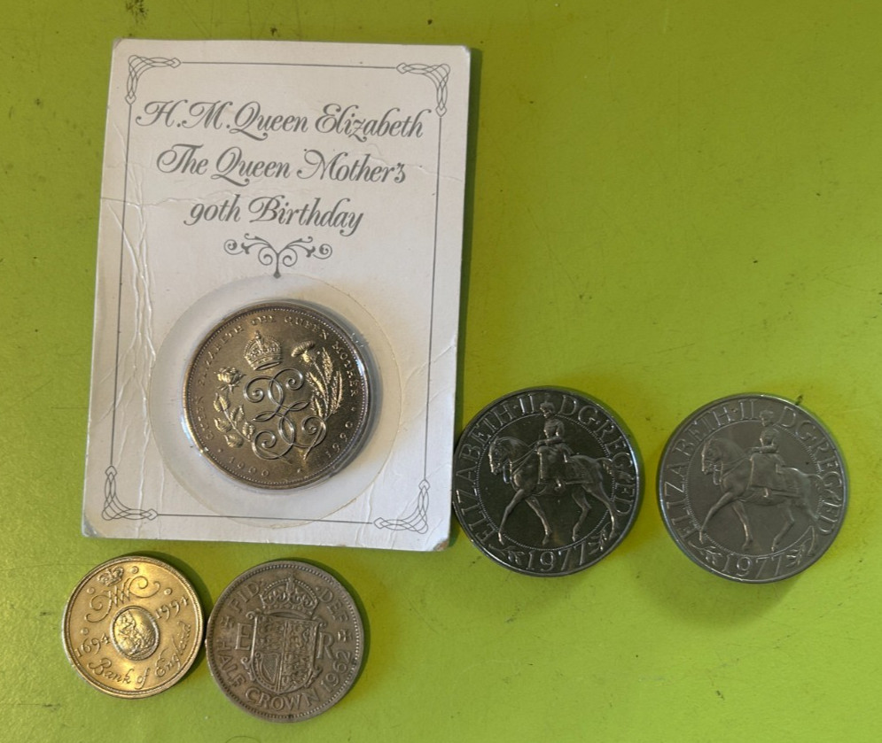 Bundle of Britain Commemorative Crowns Coins