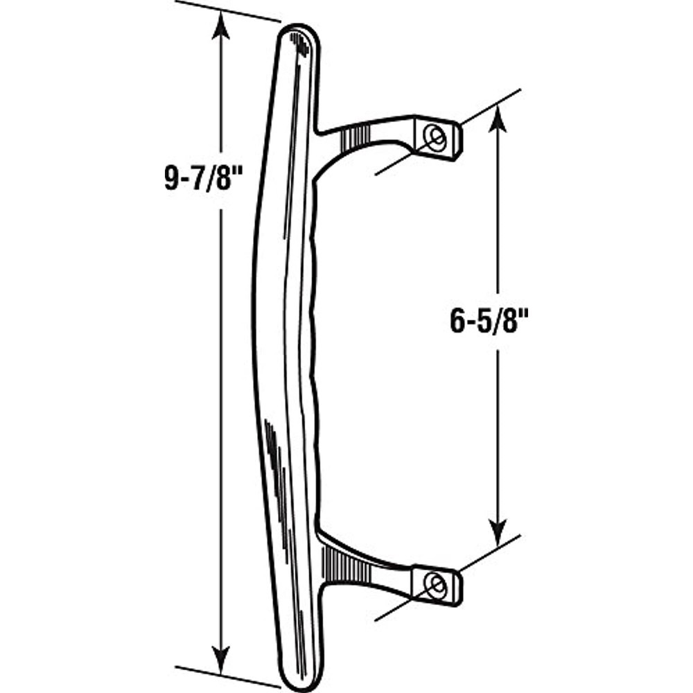 Slide-Co 141688 Sliding Door Pull, Chrome Plated