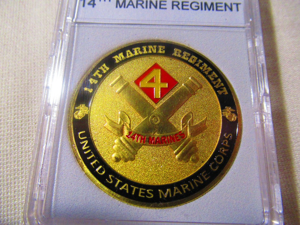 US MARINE CORPS - 14th MARINE REGIMENT Challenge Coin