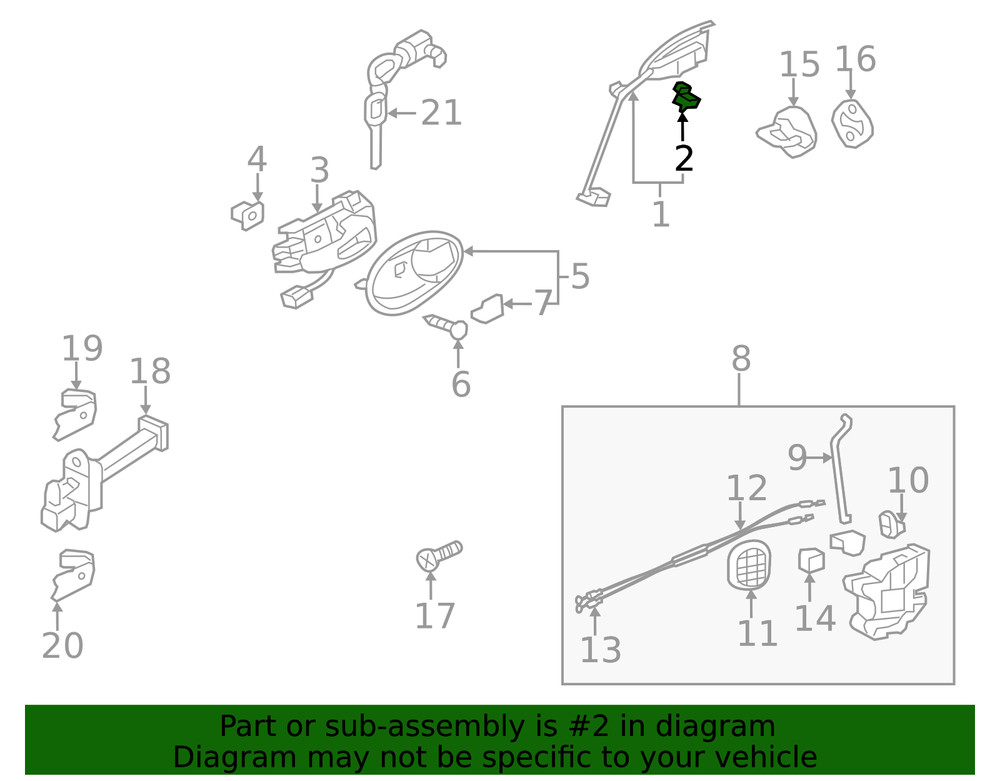 Genuine Mitsubishi Handle Outside Clip MU481124