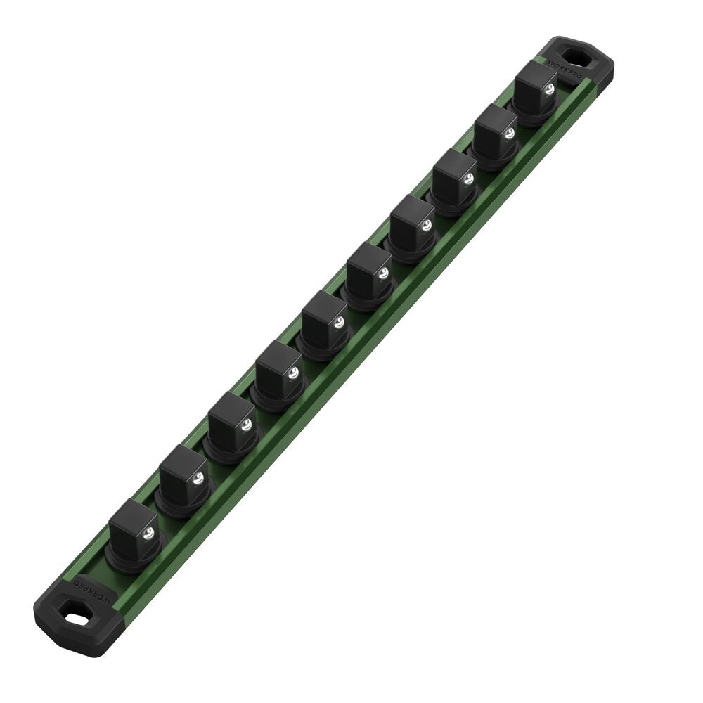 WORKPRO Magnetic Socket Organizer 1/2''Heavy Duty Socket Holder, Socket Rack Kit