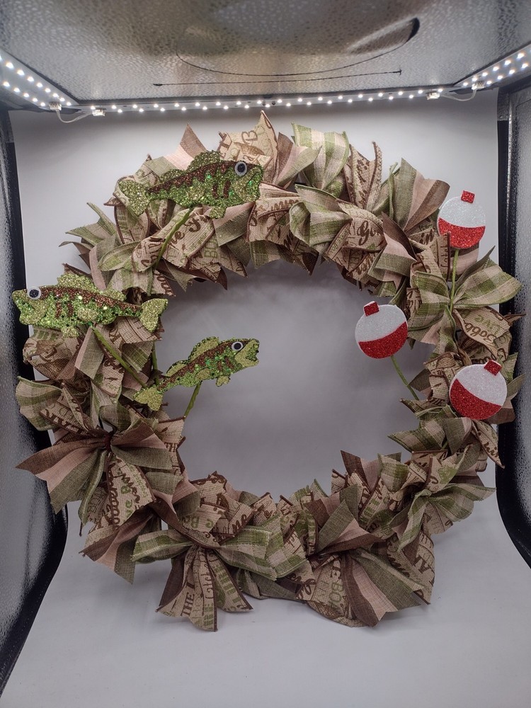 Fishing Ribbon Wreath