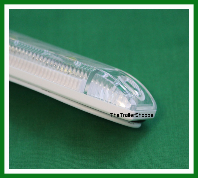 Maxxima 15" Surface Mount Rectangular Stop Turn Tail Strip Light Red Clear Lens