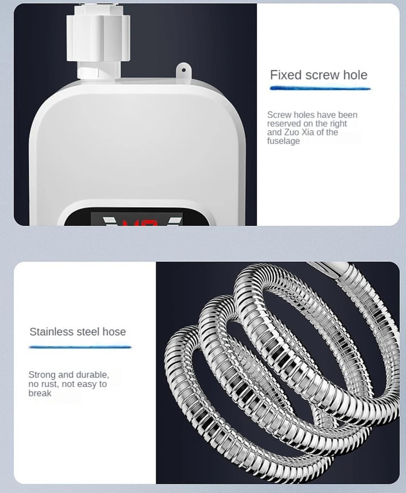 Tankless Water Heater Mini Instant Hot Water Heater Portable Outdoor Camping ...