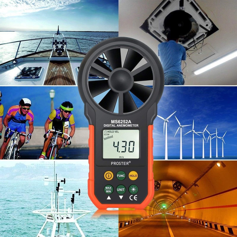 Handheld Digital - Portable Wind Speed Meter CFM Meter Wind Gauge Anemometer
