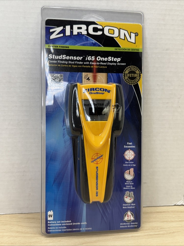 Zircon StudSensor i65 OneStep Stud Finder Center Finding – New Sealed