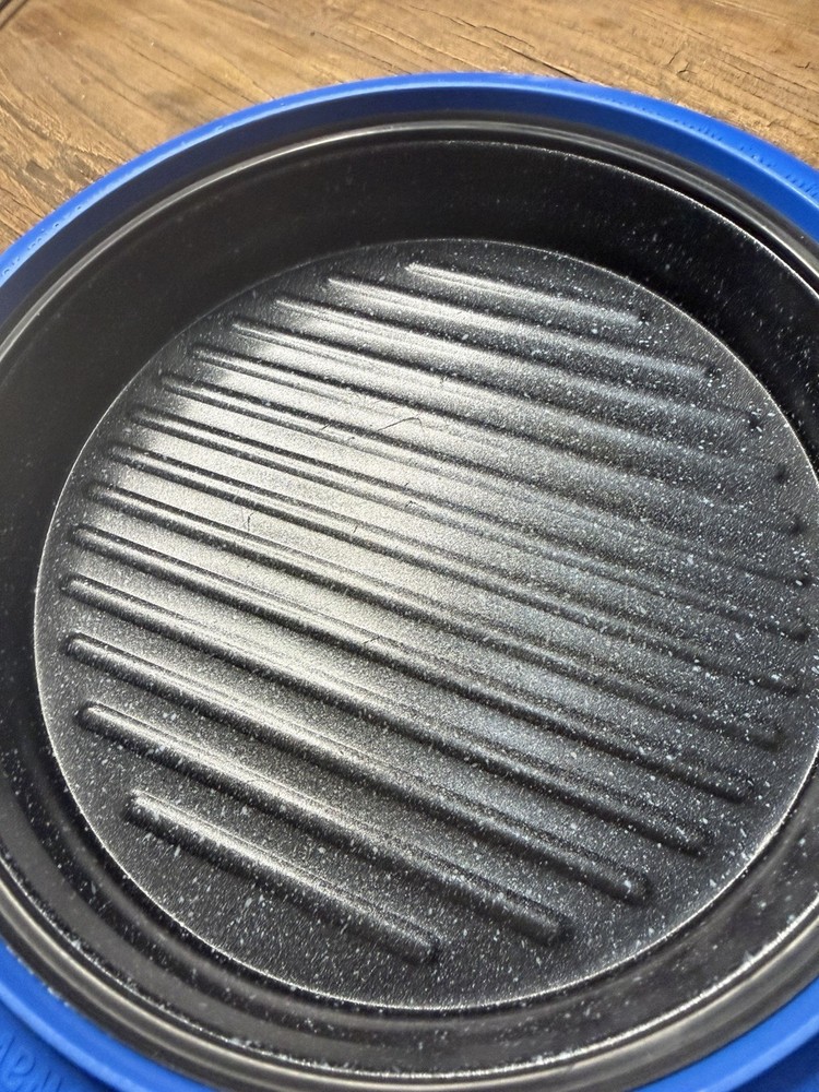 Range Mate 11" Round Microwaveable Grill / Multi Cooker, Blue