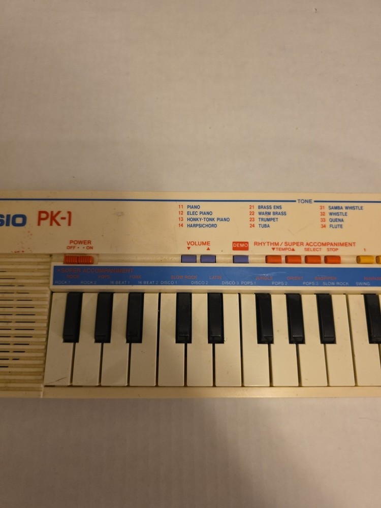 Vintage Casio PK-1 32-Key Electric Keyboard Pulse Code Modulation Working