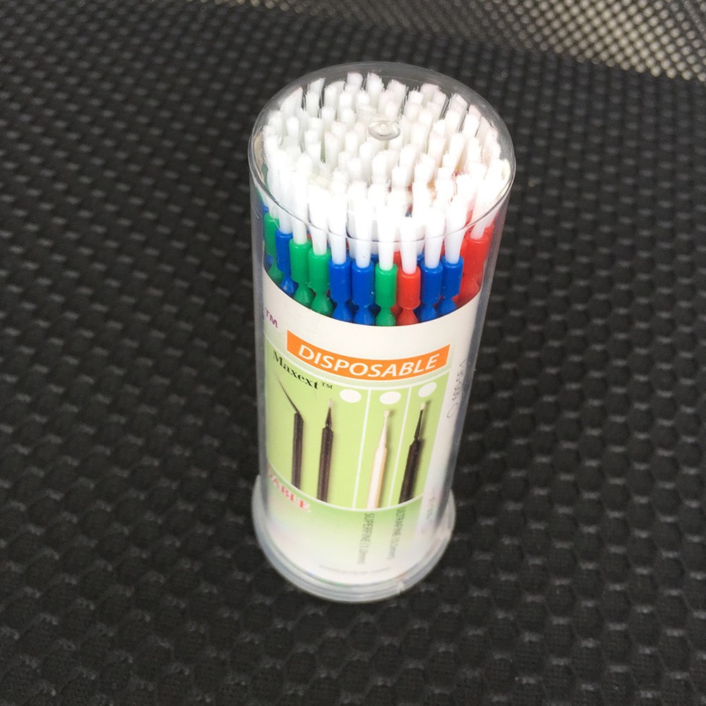 200Pcs Dental Disposable Micro Brush Bendable Applicator 4 Assorted Regular 10CM