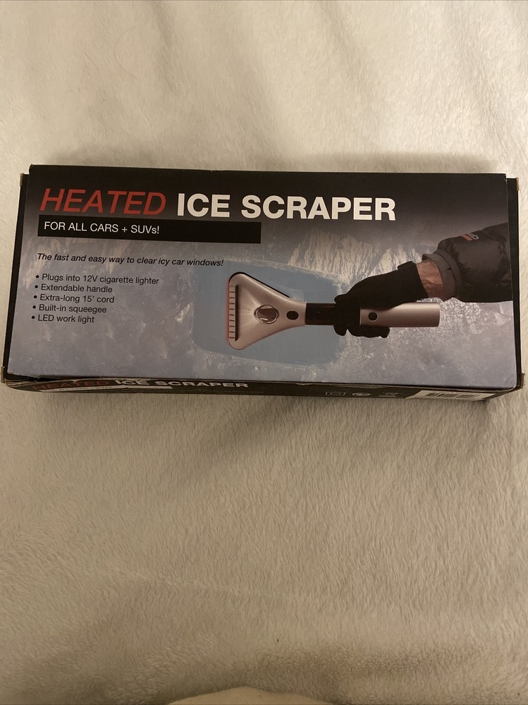 Heated Ice Scraper 12V with Retractable Handle Extendable 200875-01