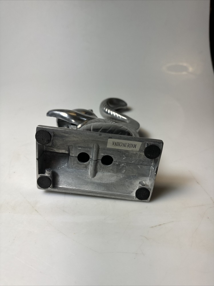 Vintage Squirrel Figural Cast Aluminum Nut Shell Cracker Long Tail Handle Retro