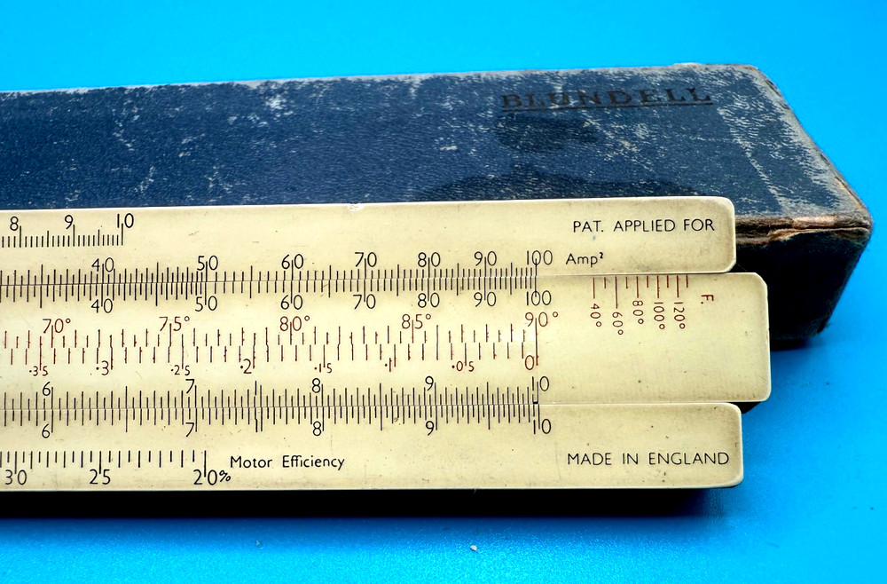 Blundell BAKELITE Model E.3. Slide Rule + Original Box