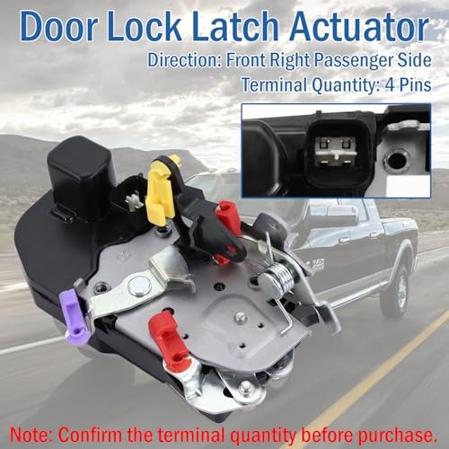 Door Lock Latch Actuator Fit for 2003-2010 Dodge Front Right Passenger Side