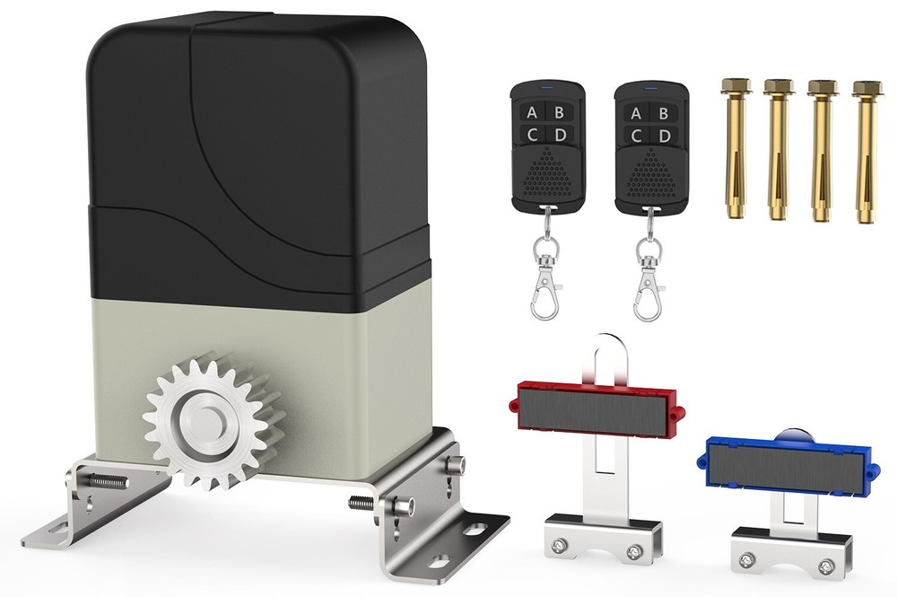 Blütezeit 900lb Automatic Sliding Gate Opener with Nylon Racks & IR Sensor