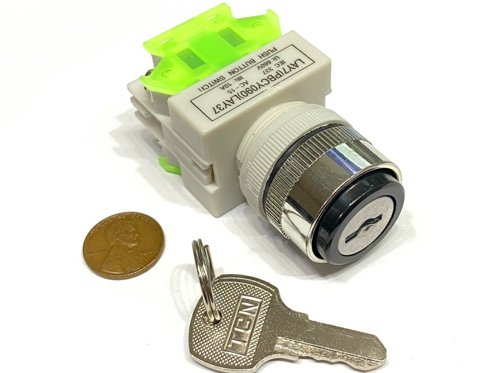 22MM On/Off Locking Key Switch Security Lock Heavy Duty Keyed Power Ignition A6