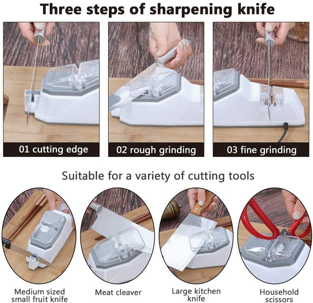 Electric Knife Sharpener Professional Kitchen Sharpening Stone Grinder knives