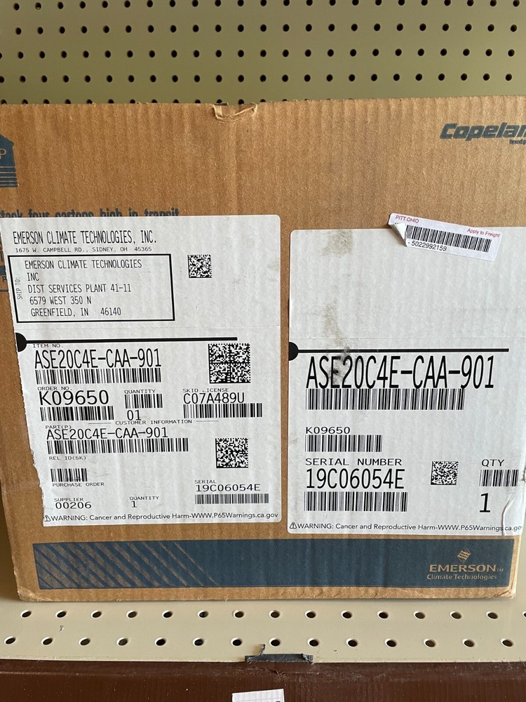 New - open box Copeland Compressor Part# ASE20C4E-CAA-901