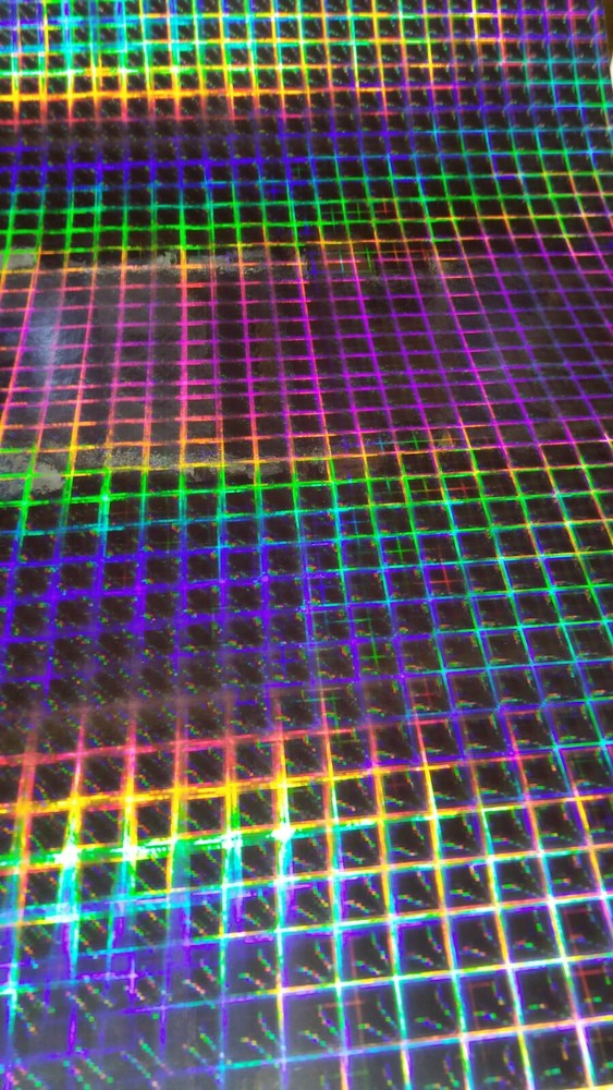 Black Plaid Pattern Holographic Diffractive Sign Vinyl 24" x 30 ft Longlife