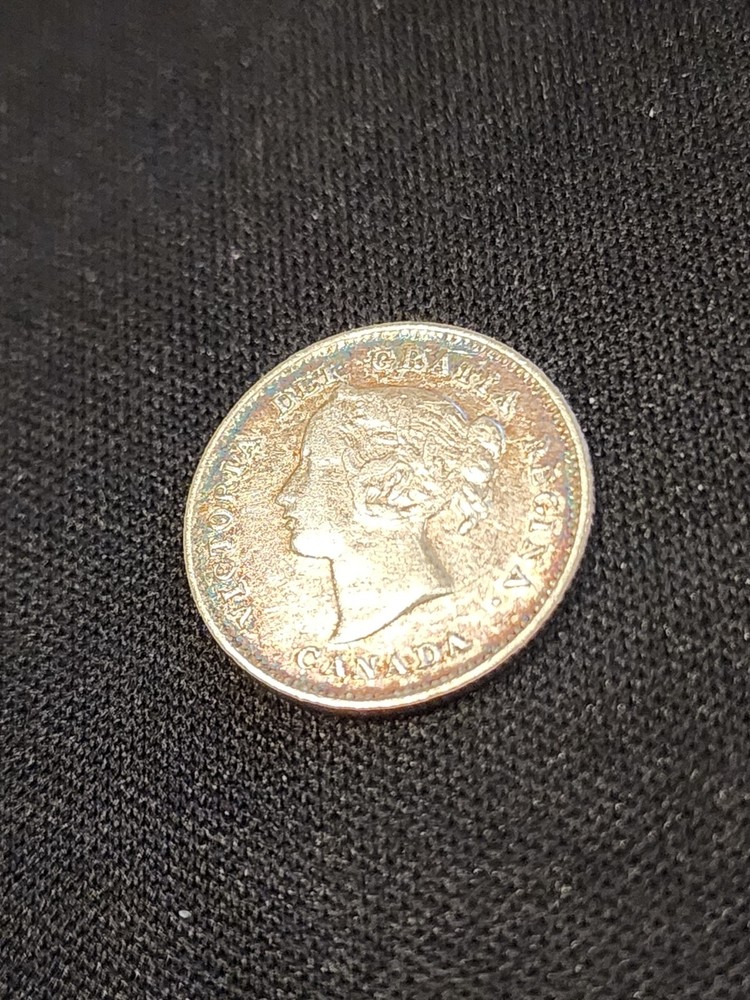 1898 Canada 5 Cents Silver Coin