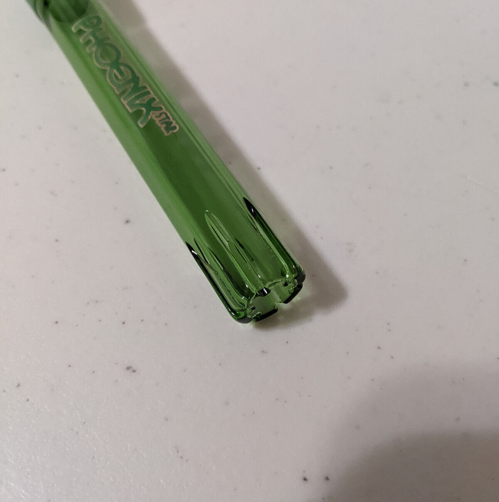 4" Inch 18mm/14mm Downstem Glass Slide Full Green MATRIX Perc Diffuser
