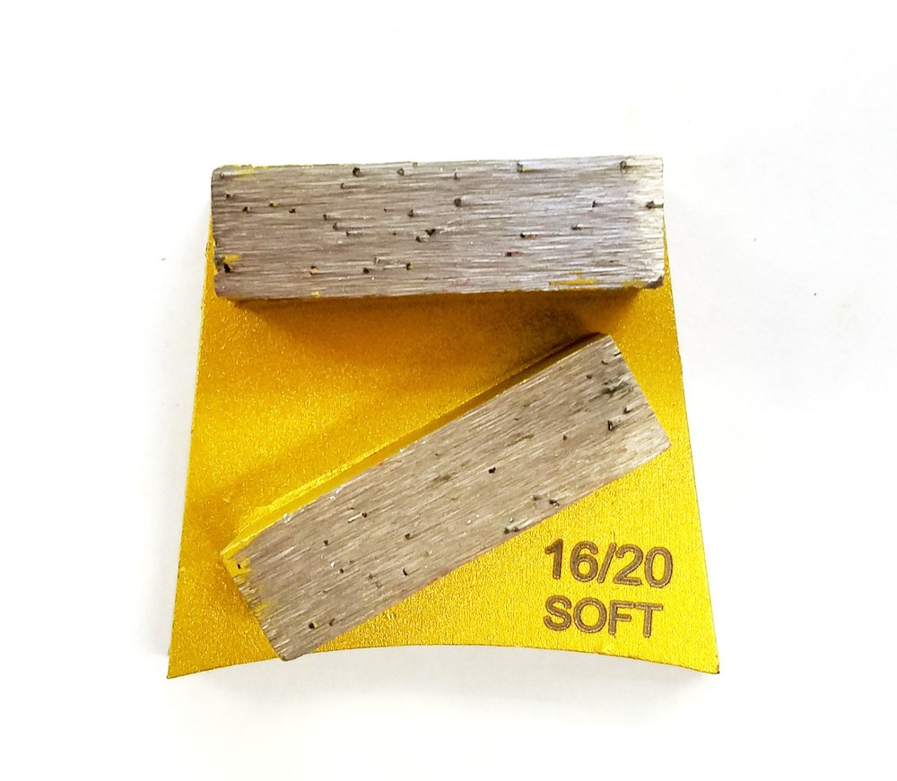 3PK Trapezoid Quick change Grinding Disc Plate - 16/20 Grit - Soft Bond